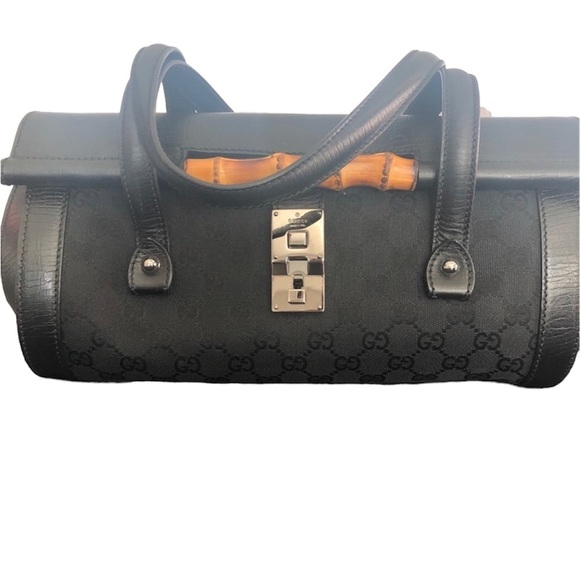 Gucci Bamboo Bullet Bag GG Canvas Medium - Picture 1 of 15